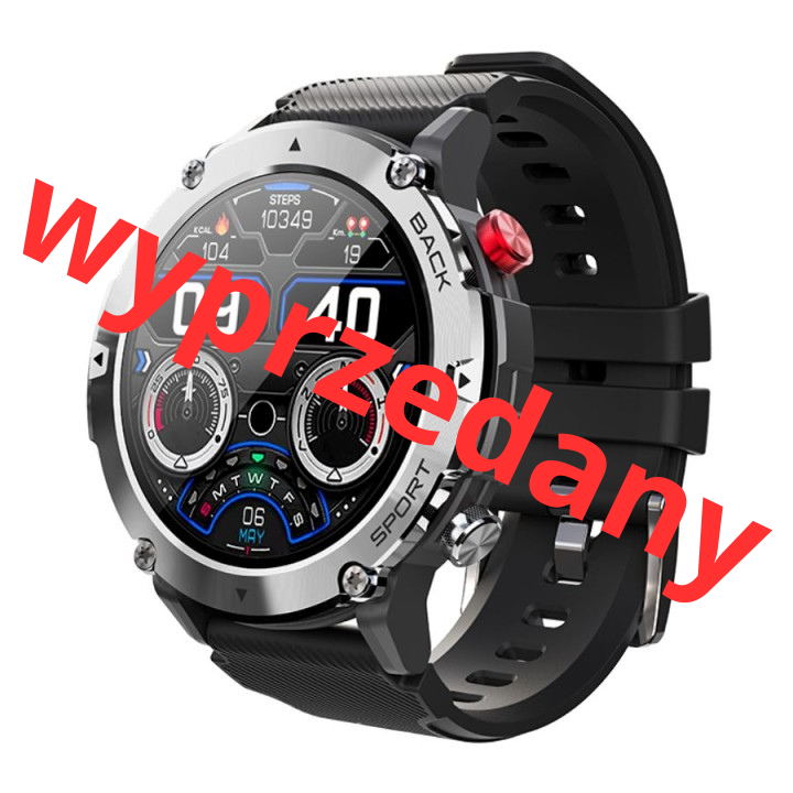 Smartwatch Rubicon RNCE91 Srebrno-Czarny