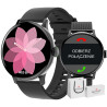 Smartwatch Damski Giewont GW330-3 Czarny-Czarny Pasek Silikonowy + Czarna Bransoleta