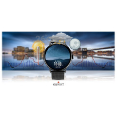 Smartwatch Damski Giewont GW330-3 Czarny-Czarny Pasek Silikonowy + Czarna Bransoleta