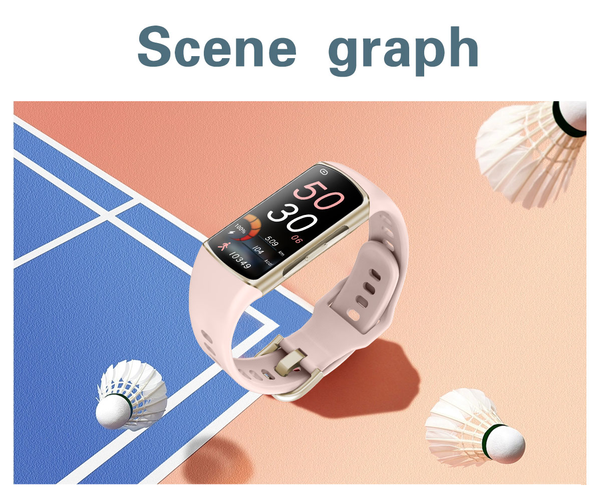 Smartband H28 Pink – widok opaski i wygląd ekranu