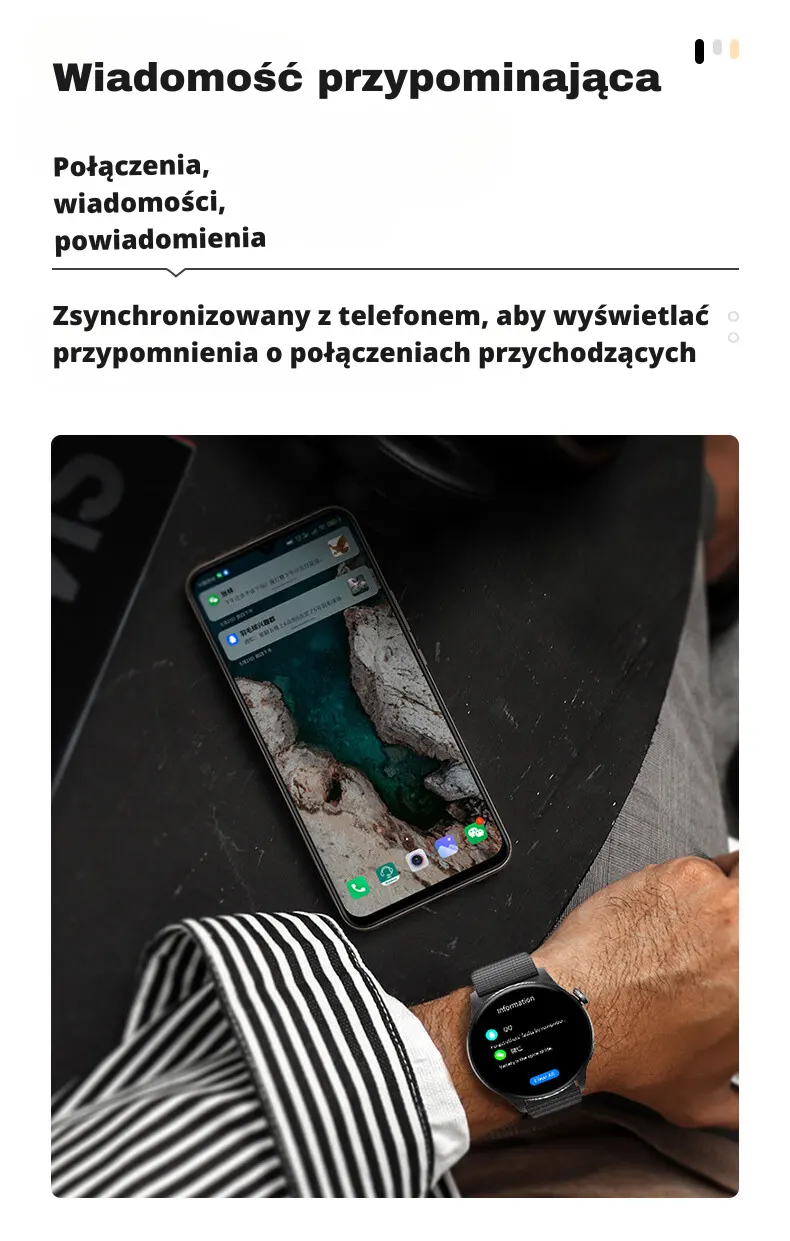 Wiadomość przypominająca Smartwatch Wierra Glukosystem WS 17 Max