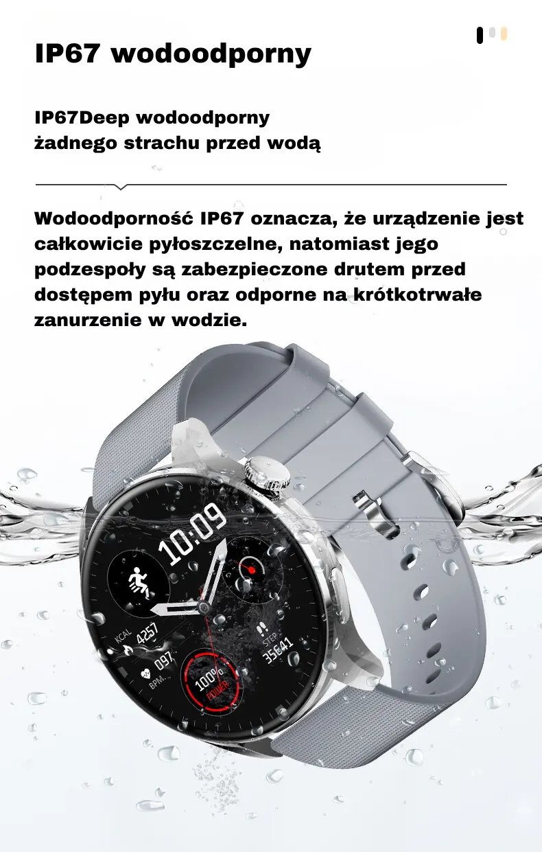 Wodoodporny Smartwatch Wierra Glukosystem WS 17 Max
